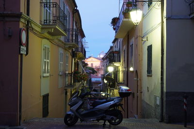 Cars parked in front of building