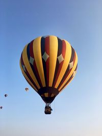 Hot air balloon against clear sky in boise, idaho