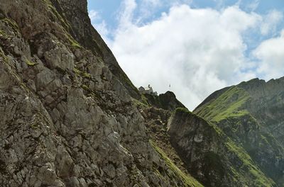 Low angle view of mountain against sky