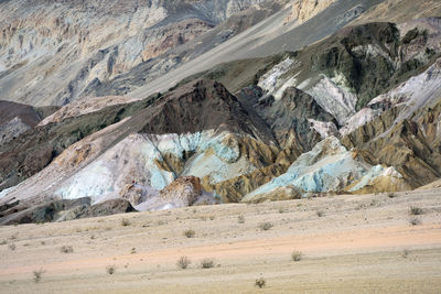 Abstract hill patterns at artist's drive, death valley, california