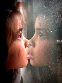 Close-up portrait of a girl