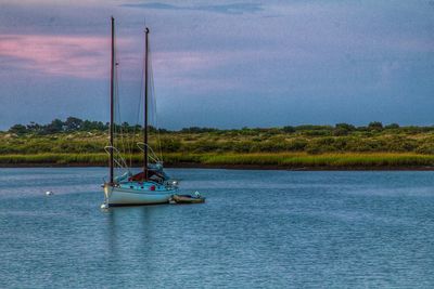 Boats in sea