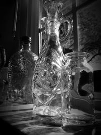 Close-up of jar on table