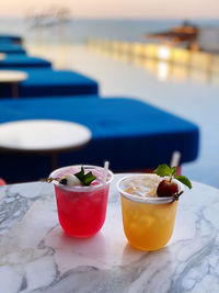 Close-up of drink on table