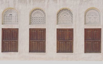 Windows of building