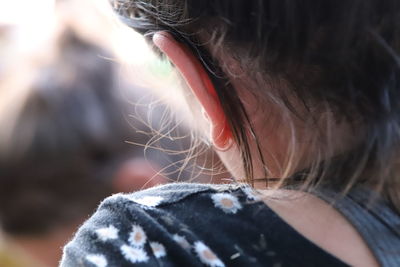 Close-up portrait of woman