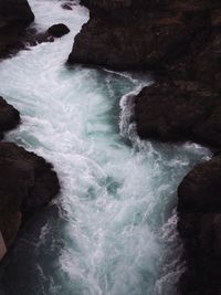 Scenic view of waterfall