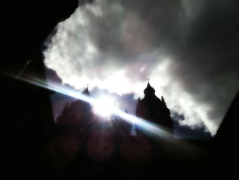 Sun shining through clouds