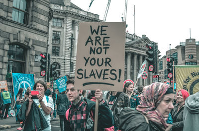 Group of people in front of building
