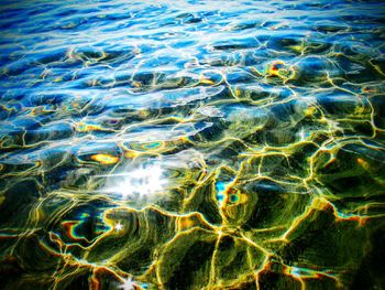 High angle view of sea