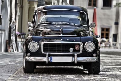 Vintage car on street in city