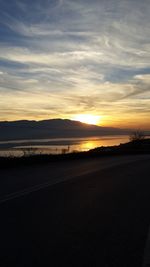 Scenic view of dramatic sky during sunset