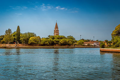 Scenic view of river against sky