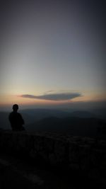 Scenic view of landscape against sky during sunset