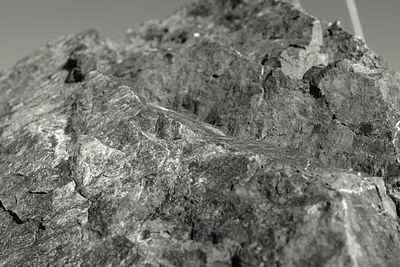 Close-up of rock on table