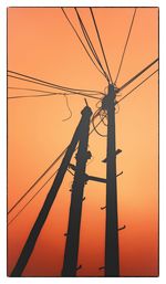 Low angle view of power lines