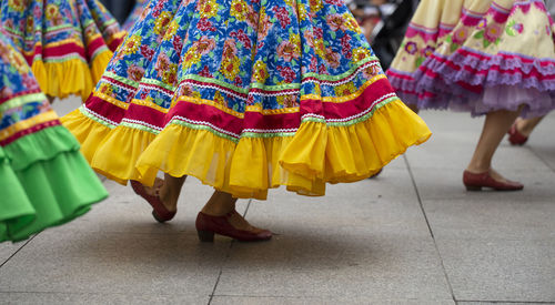 Low section of people dancing