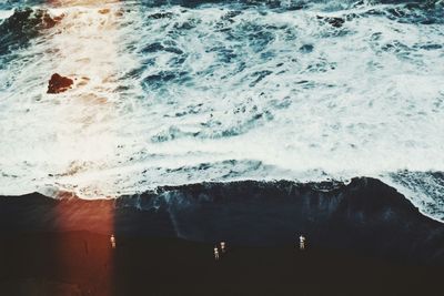 High angle view of beach