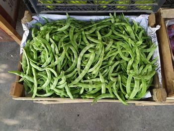 High angle view of vegetables in market
