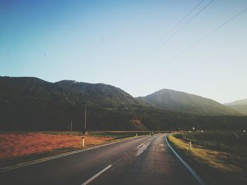 Country road along landscape