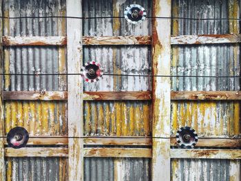 Close-up of wooden wall