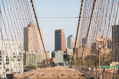 Panoramic view of city against clear sky