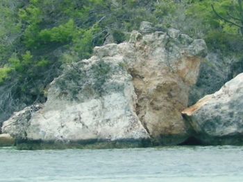 Rock formations in sea