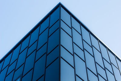 Low angle view of modern building against sky