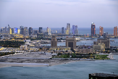 Buildings in city against sky