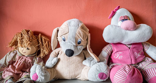 Close-up of stuffed toy at home