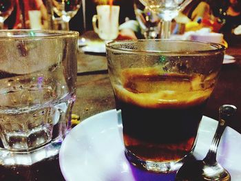 Close-up of drink on table