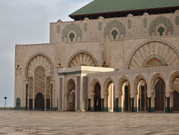 Exterior of historic building against sky