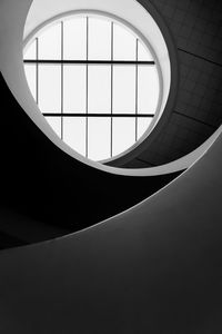 Low angle view of staircase against sky