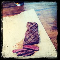 Close-up of food on table