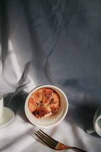 Fresh croissant in bowl