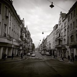 City street with buildings in background