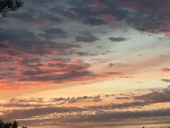 Low angle view of dramatic sky during sunset