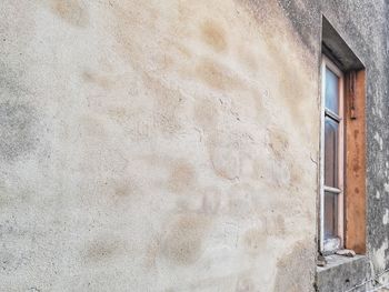 Low angle view of wall of old building