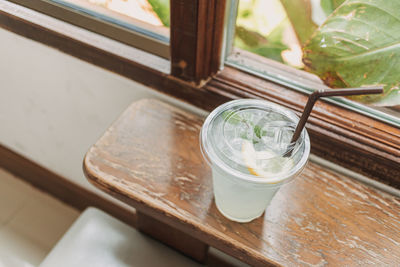 Close-up of drink on table