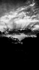 Low angle view of cloudy sky