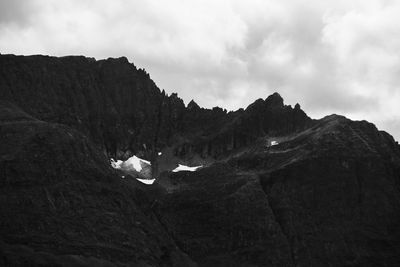 Low angle view of mountain against sky