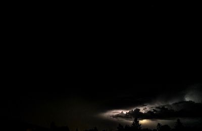 Low angle view of sky at night