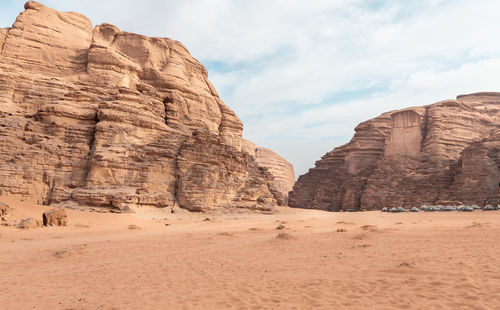 Rock formations in desert