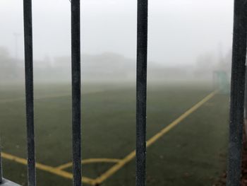 Close-up of soccer field