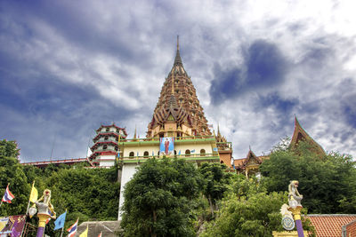 Low angle view of traditional building against sky