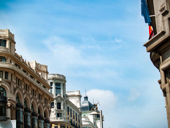 Low angle view of buildings against sky