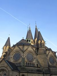 High section of church against blue sky