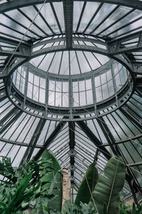 Low angle view of skylight