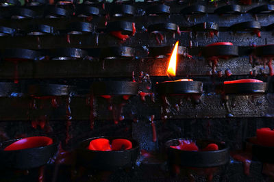 Full frame shot of multi colored lanterns