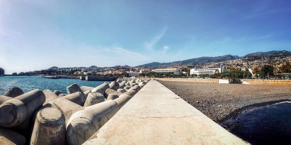 Panoramic shot of sea against sky